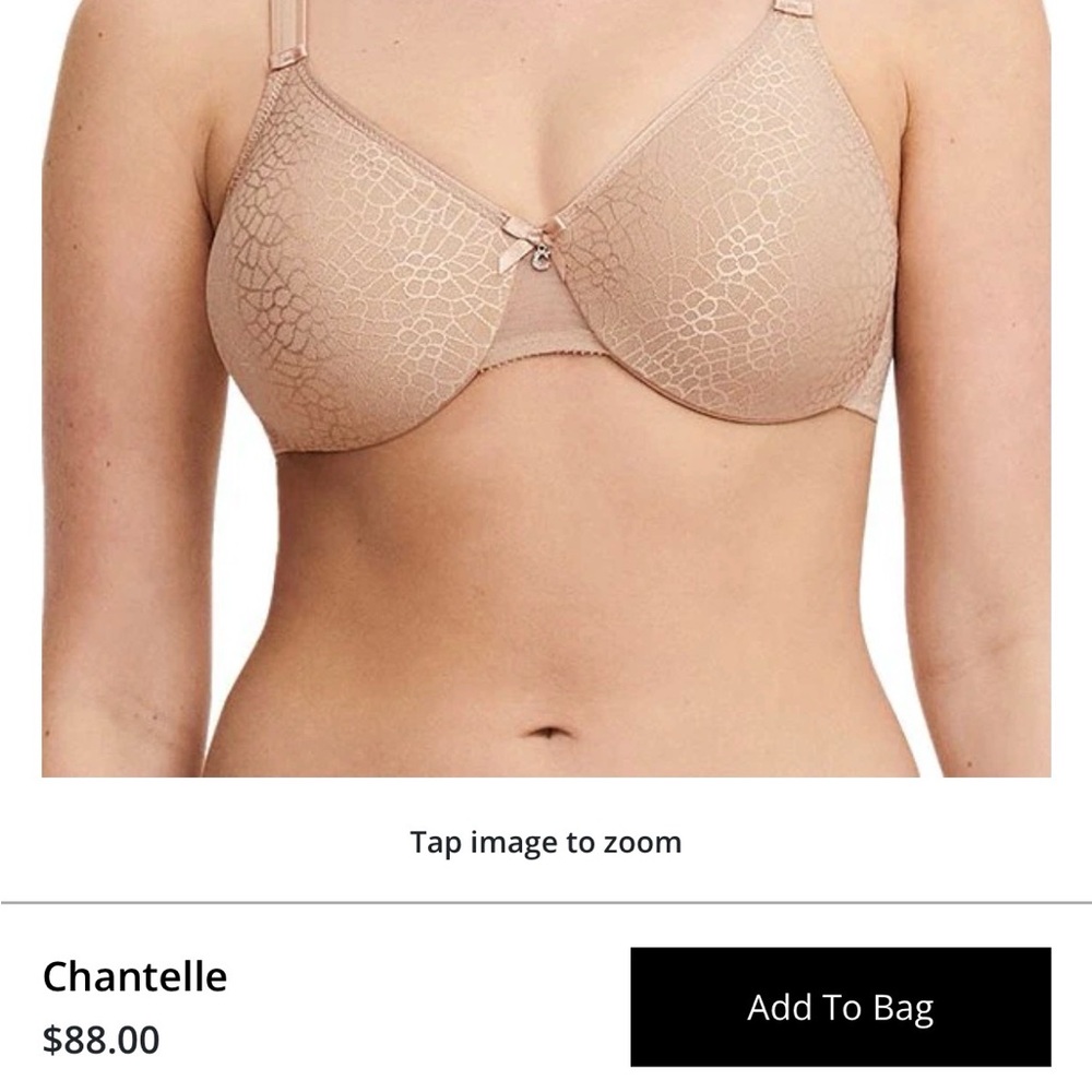 Chantelle C Magnifique Seamless Unlined Minimizer Soft Pink Bra - Picture 5 of 5